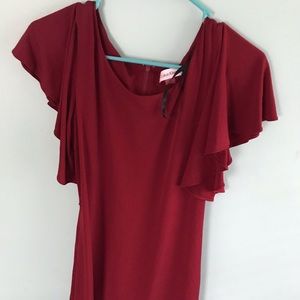 Knee length maroon dress, Calvin Klein